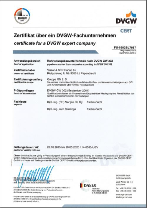 DVGW certificaat